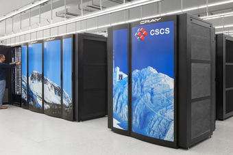 The supercomputer Piz Daint» at CSCS in Lugano (courtesy of CSCS)